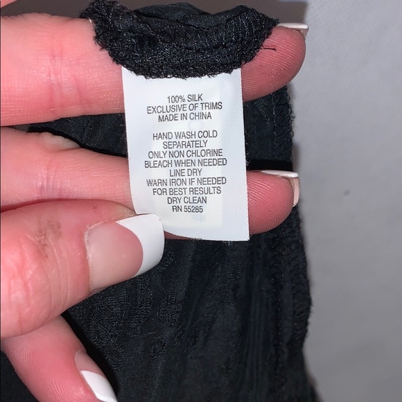 EXPRESS Vintage Y2K Silk Embroidered Camisole with Lace Trim - Picture 6 of 6